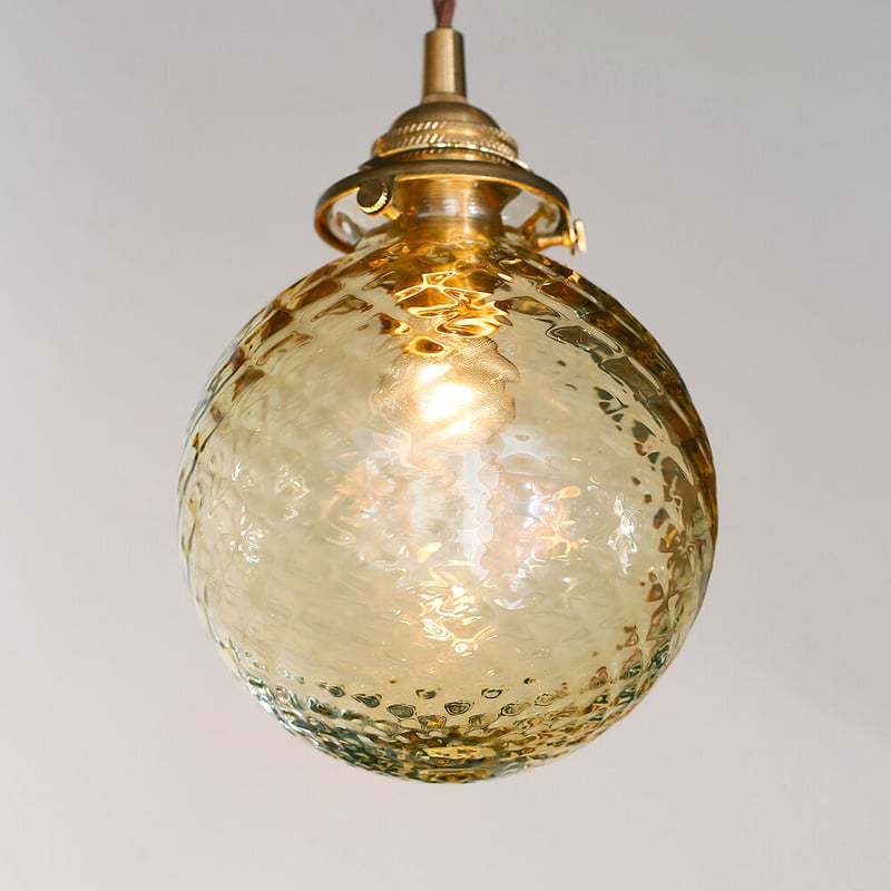 黒豆硝子 ななこ文様 ペンダントランプ | ガラス工房るん