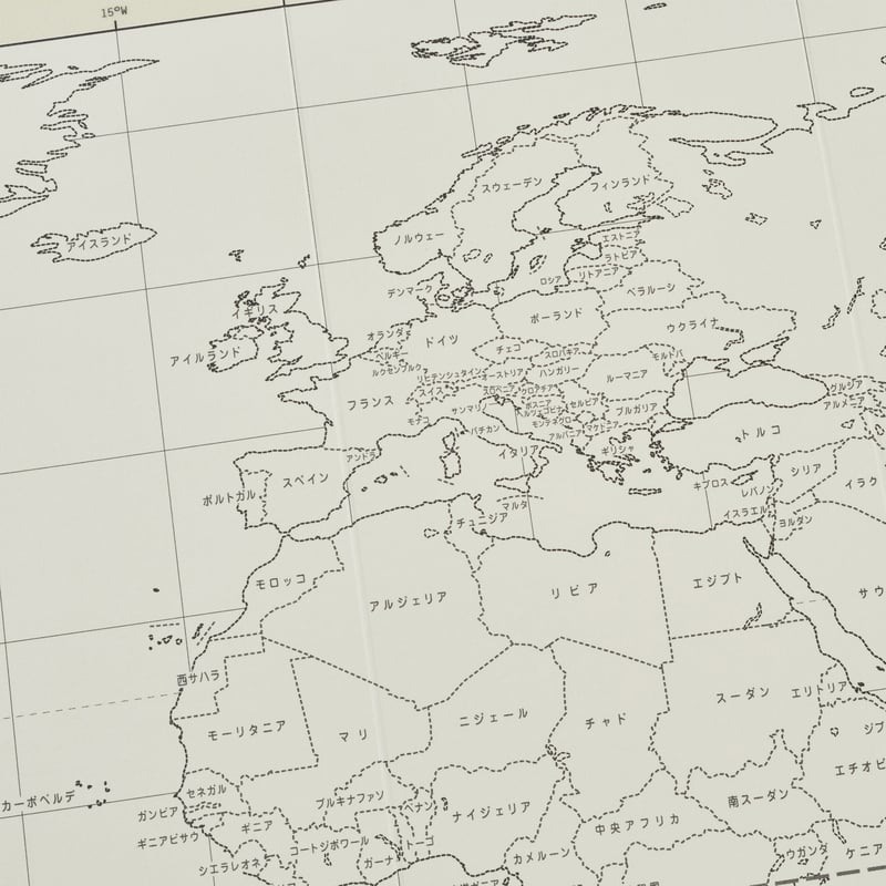 テーブルに置いて、壁に貼って [ブランク] 自立式世界地図 | マルモ印刷