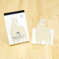 ダイカットスタンドメッセージパッド「アルパカ」
