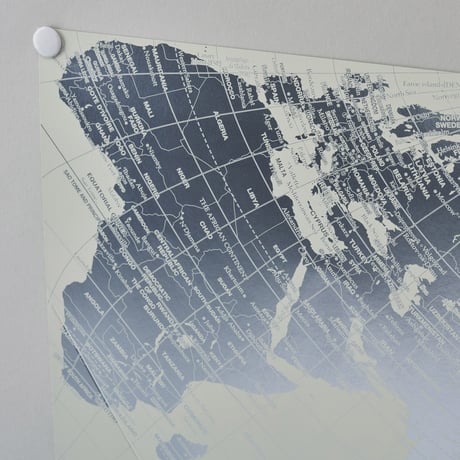 三角地球儀と四角い地図 [プラチナ] オーサグラフ世界地図