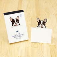 ダイカットスタンドメッセージパッド「フレンチブルドッグ」