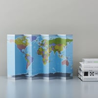 テーブルに置いて、壁に貼って [ベーシック] 自立式世界地図