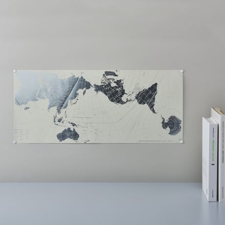 三角地球儀と四角い地図 [プラチナ] オーサグラフ世界地図