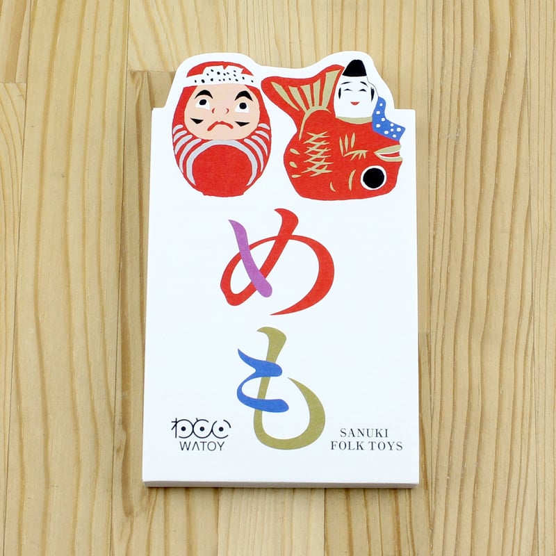 WATOY ダイカットメモ A ダルマ 鯛持エビス | マルモ印刷