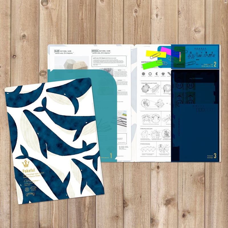 たけまる★オーダーページ ポケフル スカンジナビアン くじら（A4サイズ） | マルモ印刷