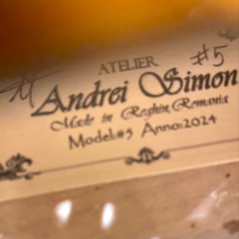 バイオリン Andrei SIMON #5 2016年製 4/4サイズ バイオリン Andrei SIMON #5 2016年製 4/4サイズ