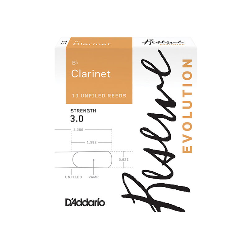B♭クラリネット リード D'Addario レゼルヴ エボリューション (10枚