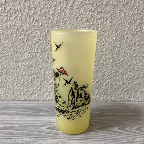 Hazel Atlas Southern Belle Frosted Glass Tumbler Yellow 01