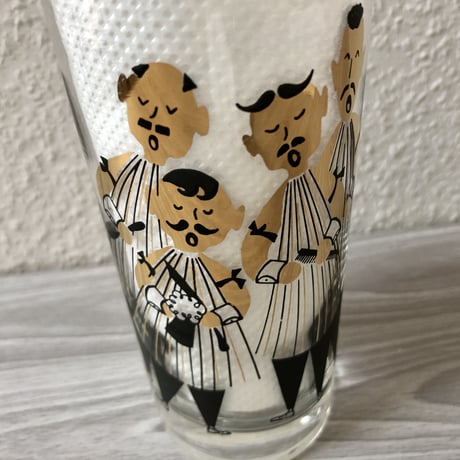 Gay Fad Studios Golden Barbershop Quartet Glass Tumbler 01