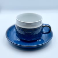 Midwinter Stylecraft Shape Blue Domino Cup & Sa