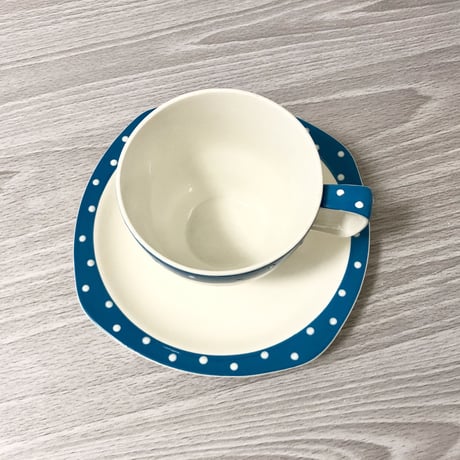 Midwinter Stylecraft Shape Blue Domino Cup & Saucer 02
