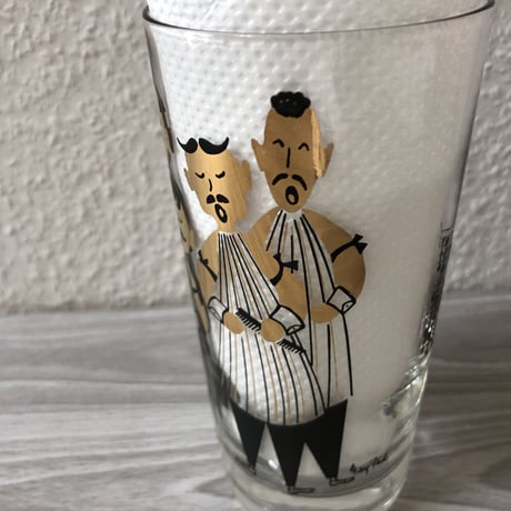 Gay Fad Studios Golden Barbershop Quartet Glass Tumbler 01