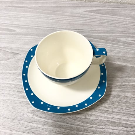 Midwinter Stylecraft Shape Blue Domino Cup & Saucer 01