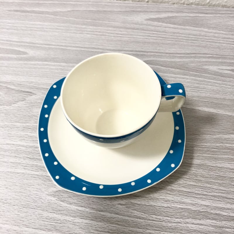 Midwinter Stylecraft Shape Blue Domino Cup & Sa