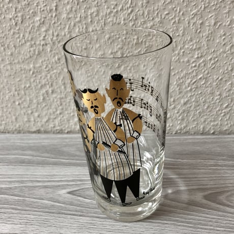 Gay Fad Studios Golden Barbershop Quartet Glass Tumbler 01