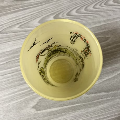 Hazel Atlas Southern Belle Frosted Glass Tumbler Yellow 01