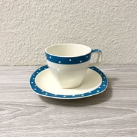 Midwinter Stylecraft Shape Blue Domino Cup & Saucer 02