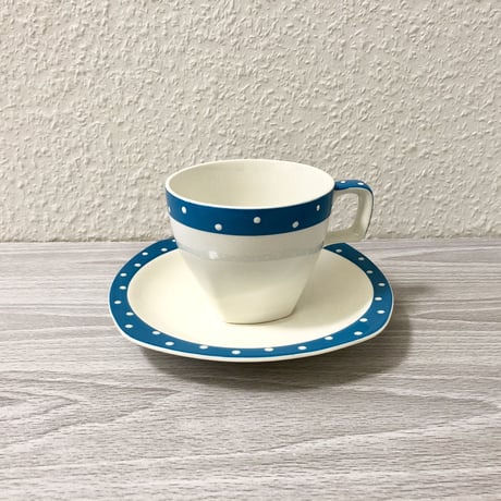 Midwinter Stylecraft Shape Blue Domino Cup & Saucer 02