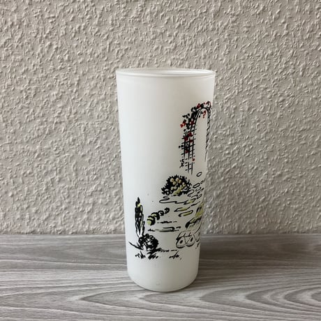 Hazel Atlas Southern Belle Frosted Glass Tumbler White 01