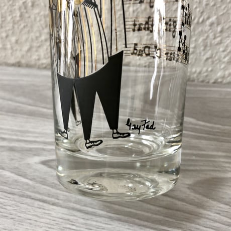 Gay Fad Studios Golden Barbershop Quartet Glass Tumbler 01