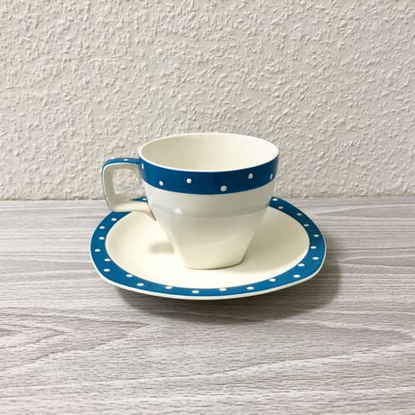 Midwinter Stylecraft Shape Blue Domino Cup & Saucer 02