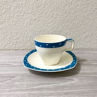Midwinter Stylecraft Shape Blue Domino Cup & Saucer 01