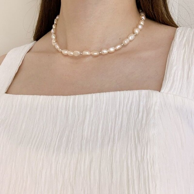 倖田來未 パールネックレス ネックレス K10ホワイトゴールド 淡水パール ダイヤモンド(JL
