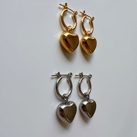 heart stainless pierce/earring