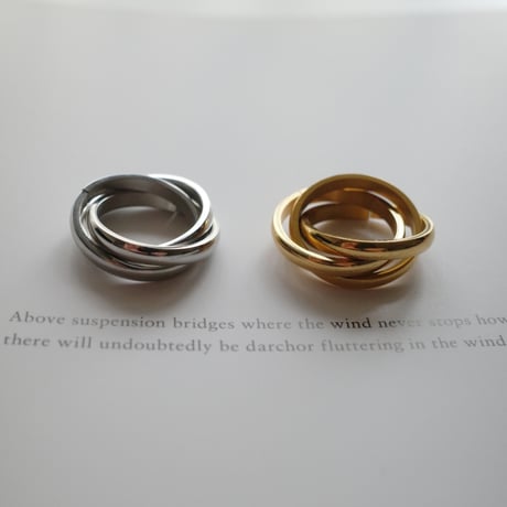 triple stainless ring