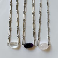 stainless stone necklace