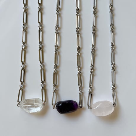 stainless stone necklace