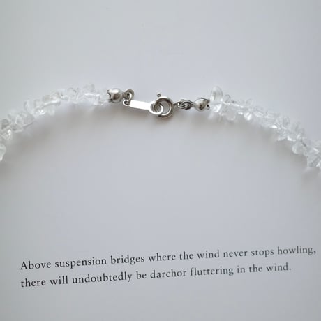 sazare necklace(crystal/garnet)