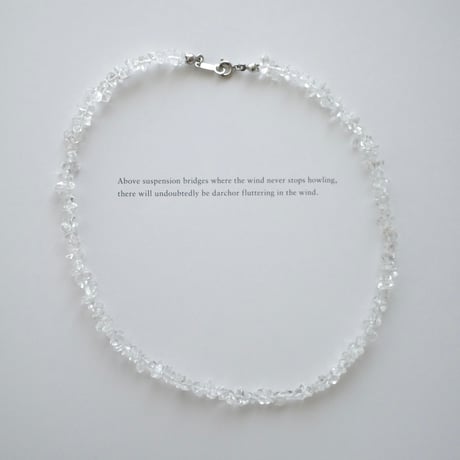 sazare necklace(crystal/garnet)