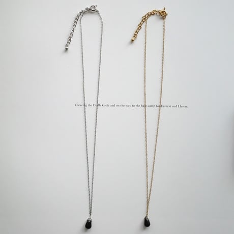 onyx stainless necklace