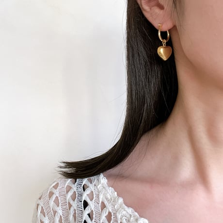 heart stainless pierce/earring