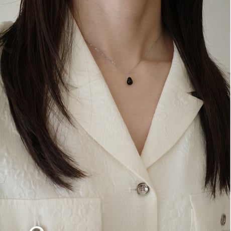 onyx stainless necklace