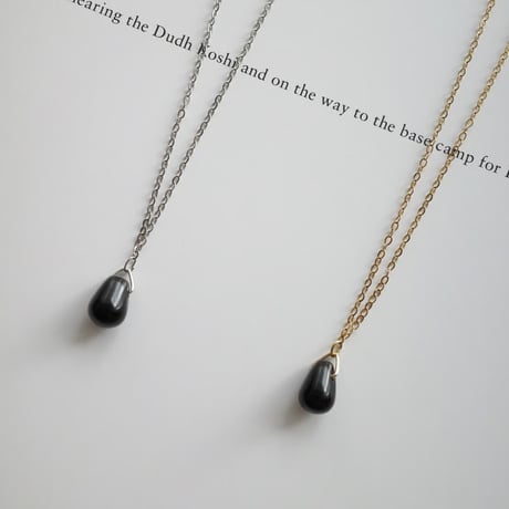 onyx stainless necklace