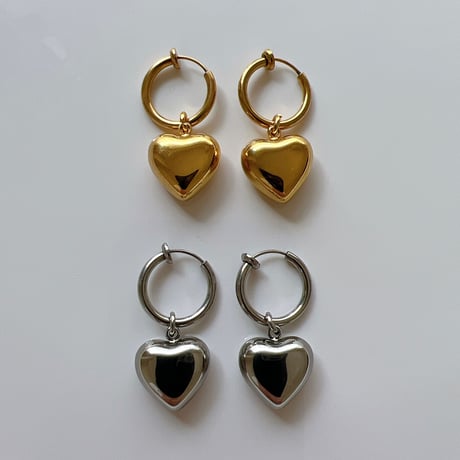 heart stainless pierce/earring