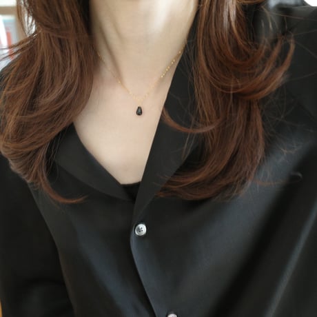 onyx stainless necklace