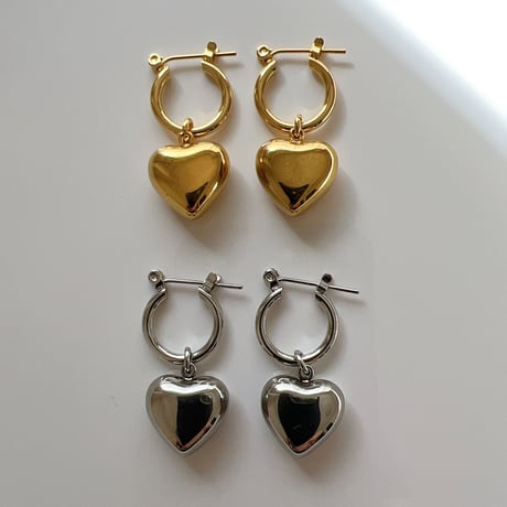 heart stainless pierce/earring