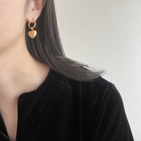 heart stainless pierce/earring
