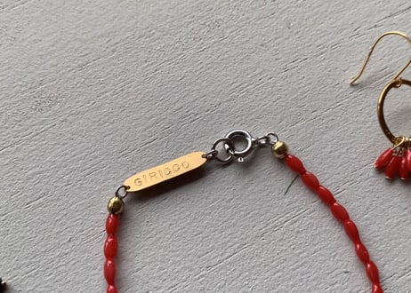 giricco  フレンチヴィンテージのスフレガラスのブレスレット