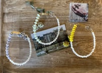 giricco ヴィンテージビーズとスフレガラスのハーフブレスレット