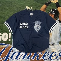 WOODBLOCK x MASTERPIECE SOUND V-NECK GAME SHIRT NAVY