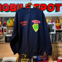"MASTERPIECE SOUND x MOBILE SPOT"  LOGO 8oz CREW SWEAT NAVY