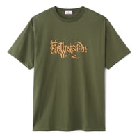 HELLRAZOR MOZYSKEY COLLECTION LETTER SHIRT (ARMY GREEN)
