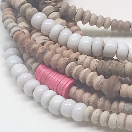 Terracotta 、AfricanRecordbeads  Longnecklace