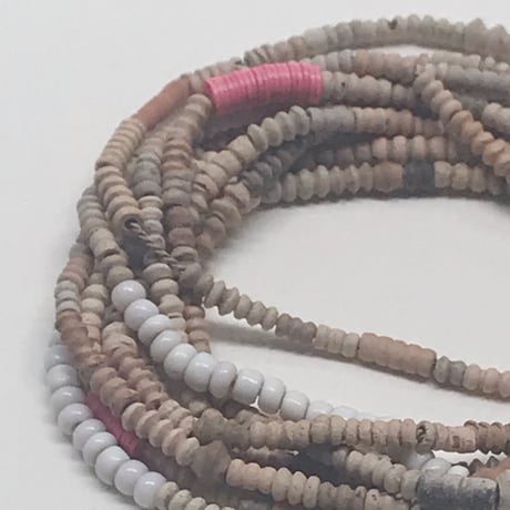 Terracotta 、AfricanRecordbeads  Longnecklace