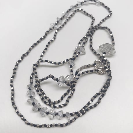 Necklace (5wrapbracelets)    Karensilverbeads, Herkimerquuartz