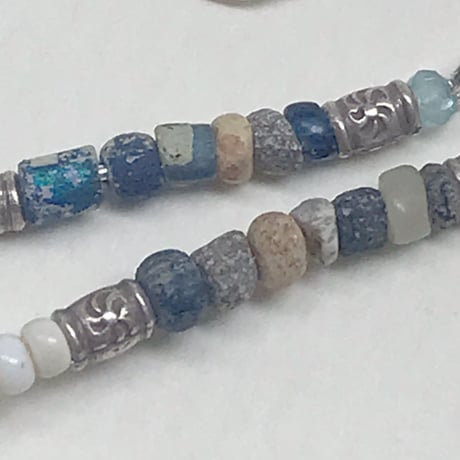Romanglassbeads× ×Venetianglassbeads×Quartz    Earrings